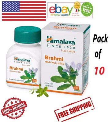10X BRAHMI Himalaya 60 Tabs Each With Long Expiry & Free Shipping