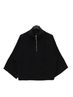 Comma Women's Jumper L Black Polyester with Polyamide High Neck Pullover