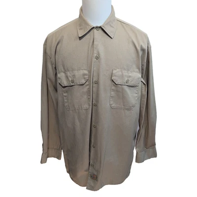Chemise Dickies L Beige Workwear 65% Polyester 35% Coton Manches Longues - Photo 1/4