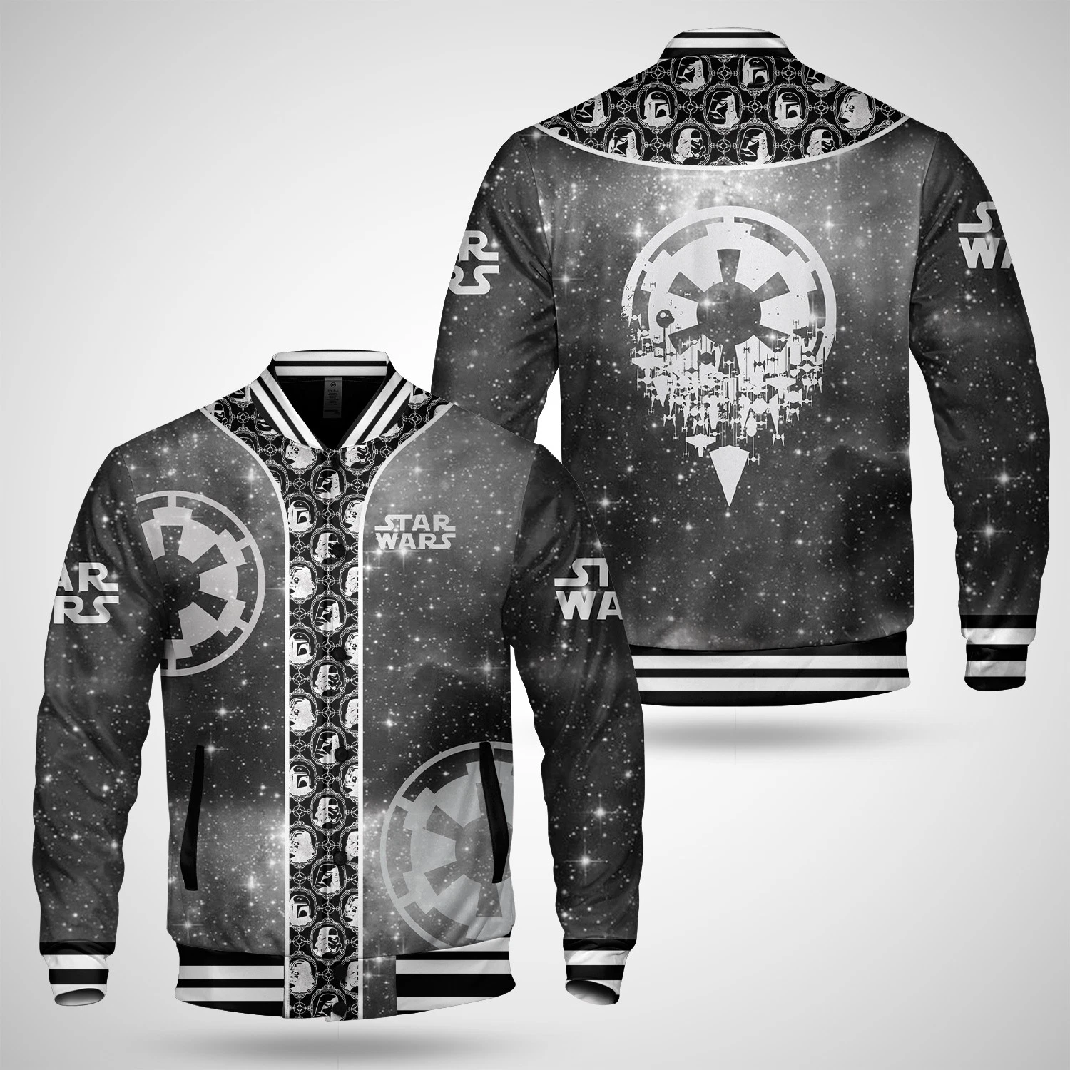 Star Wars Millennium Falcon Galaxy's Edge Spaceship Baseball Jacket