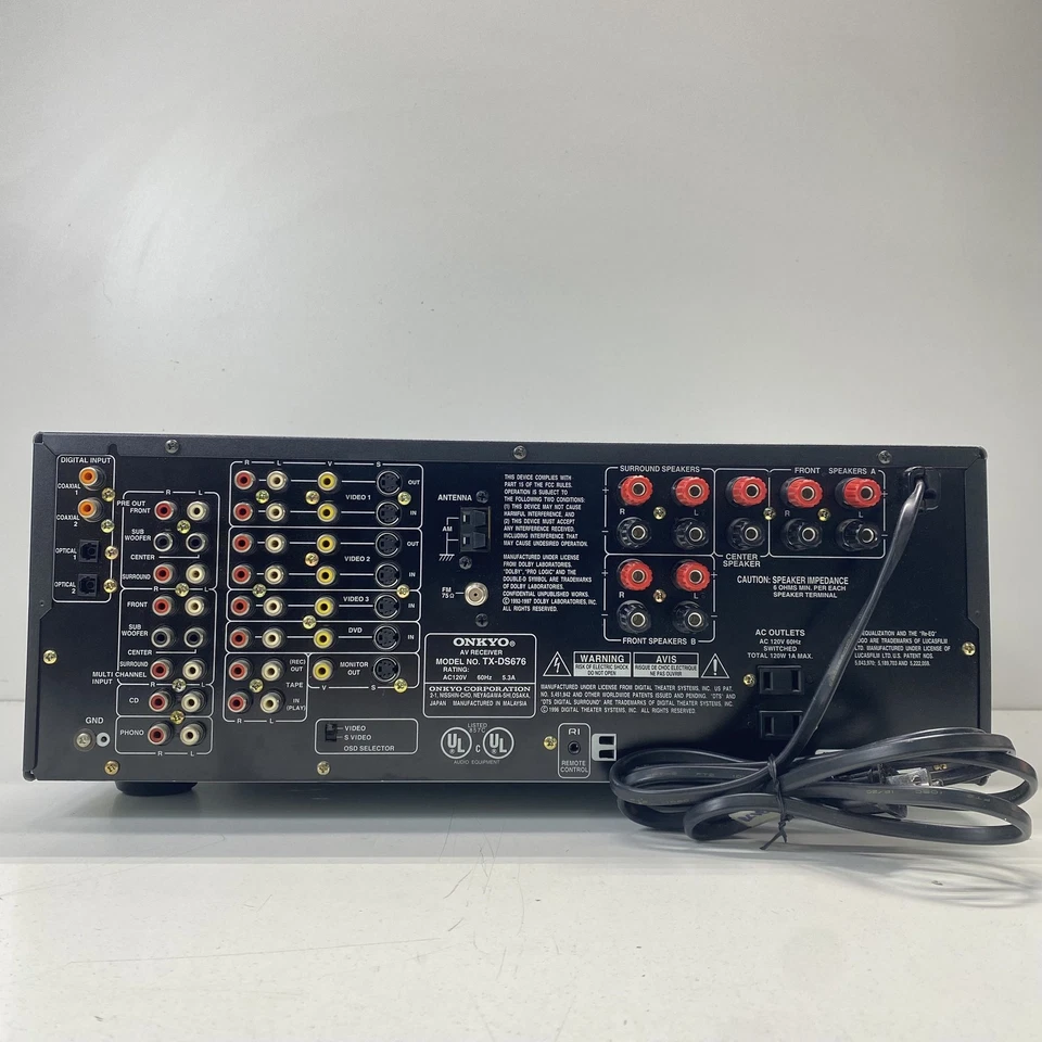 Onkyo TX-DS676 A/V Receiver - Image 4 of 4