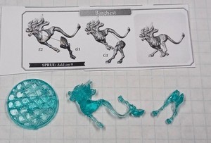 Dungeons & Lasers Woodhaven Stretch Goals Box 1 28mm Barghest Monster Ghost Cat
