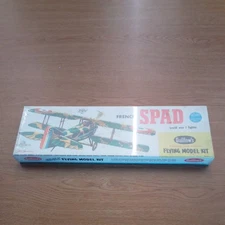 New Sealed Old Stock Vintage Guillow's French Spad Flying Model WW-3