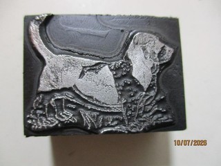 Printing Letterpress Printer Type Block Basset Hound Dog Print Cut
