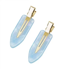 Mini Skater 2.36" Creaseless Hair Clips No Bend Resin Styling Duckbill Blue 