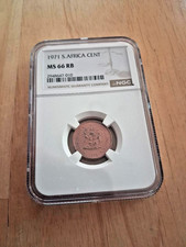 1971 South Africa Cent NGC MS 66 RB