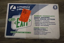 2 SIDED OR 1 Lithonia Lighting Quantum Thermoplastic LED Emergency Exit Sign