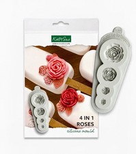 Katy Sue Silicone Mould                           4 Sizes in 1 Rose Mould