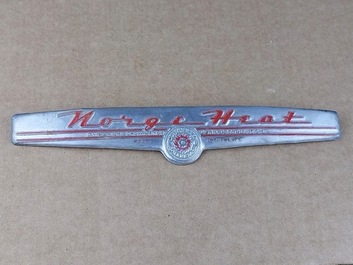 Distintivo emblema targhetta vintage Borg Warner Norge forno termico 8" - Foto 3 di 15
