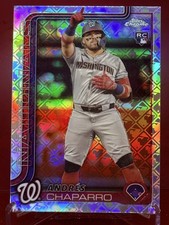 2025 Topps Chrome Logofractor Andrés Chaparro #187 RC Washington Nationals