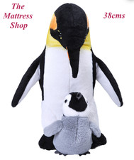 ~❤️~Wild Republic MUM and BABY EMPEROR PENGUIN Large Plush 38cm 14" Soft Toy ❤️