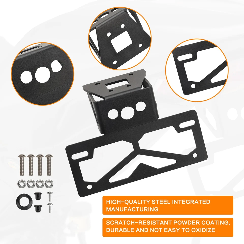 For Kawasaki Ninja 250 400 500 Fender Eliminator Kits Rear License Plate Holder - Image 3 of 4