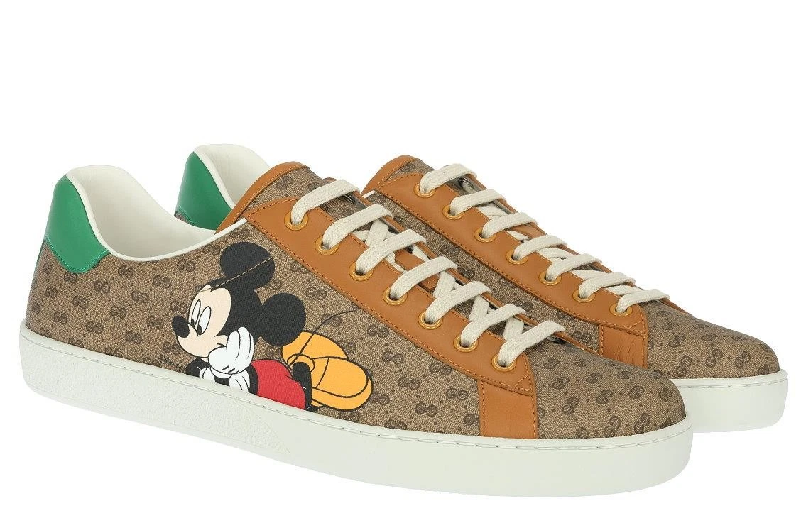 NOUVELLES CHAUSSURES BASKETS HOMME GUCCI ACE DISNEY MICKEY GG 14 G/US 14,5 CODE RFID !