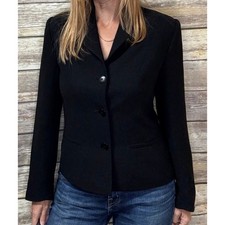 Casual Corner Annex Essentials Black 3-Button Blazer Tailored Workwear Jacket 4