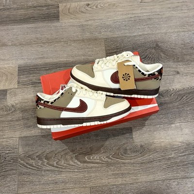 Nike Dunk Low Khaki Team Red Pearl White (IM6687-262) Women's Sizes New