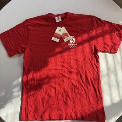 Beijing China Summer Olympics 2008 Red T Shirt Size 165/88A