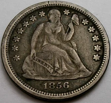 1856 'Small Date' Seated Liberty 10¢ Dime