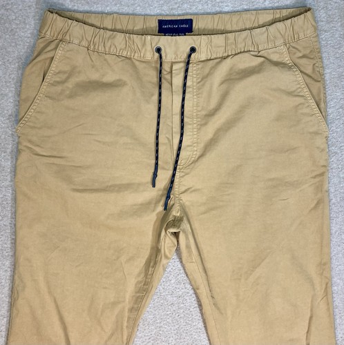 American Eagle Next Level Flex Joggers Uomo Grande Tan Tela Elasticizzata Coulisse - Foto 2 di 15