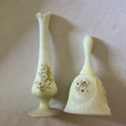 Fenton Uranium Vase & Bell Lot