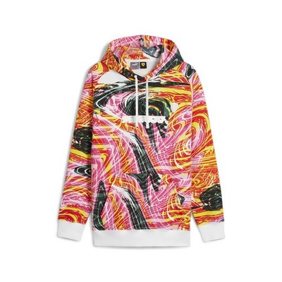 PUMA Scuderia Ferrari Race Crew Pullover Hoodie Mens Black, Orange, Pink, Yellow