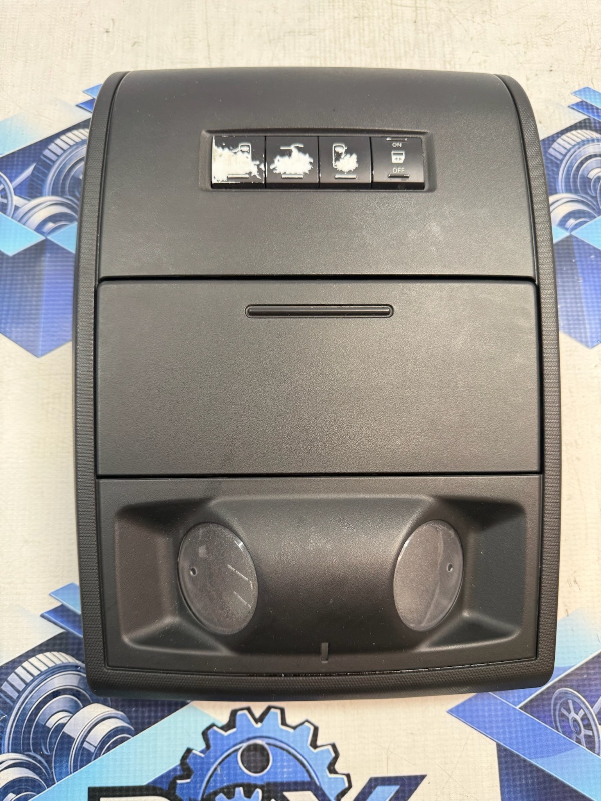 2011-2020 Dodge Caravan Black Overhead Lamp Console w/ Power Sliding Doors OEM