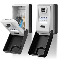 Key Lock Box for Outside with Light Up Dials - Sturdy Waterproof Combination ...