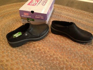 Skechers Air cooled memory Foam Vegan Latte 2 Slip on in black  New Size 9.5 M