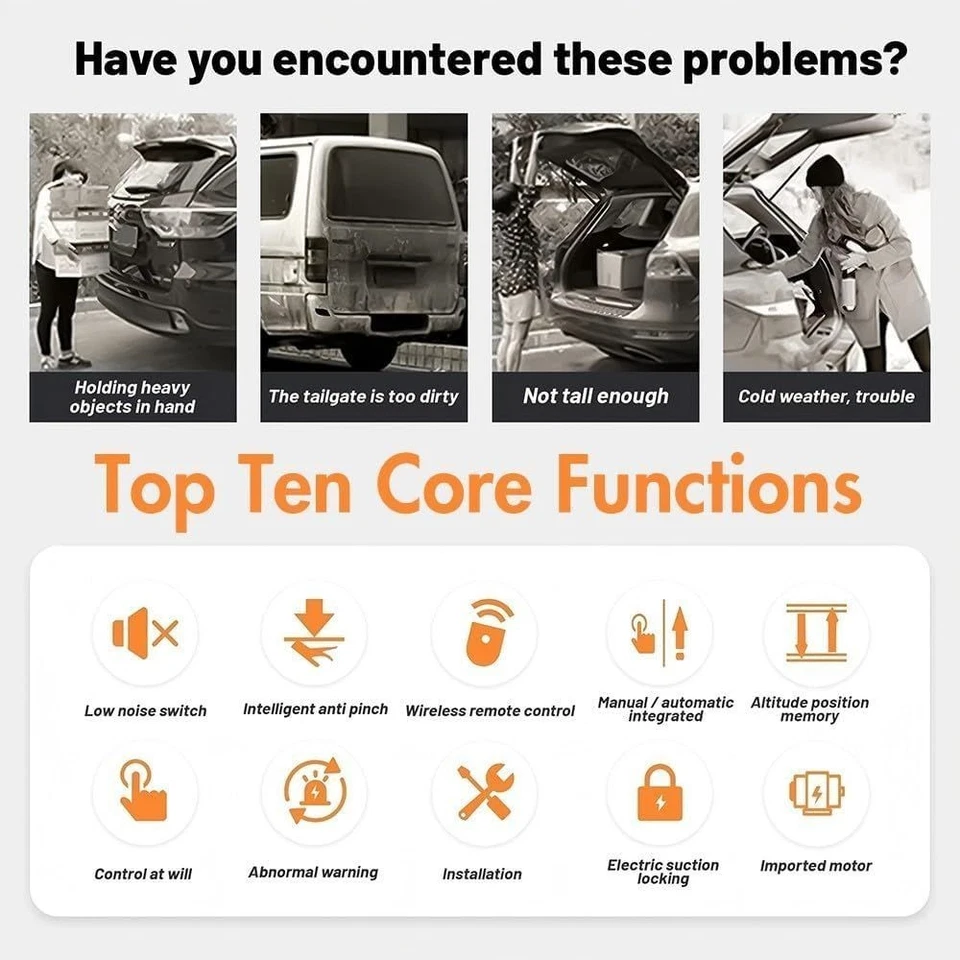 Puerta levadiza eléctrica modernización puerta trasera eléctrica elevadora para Cadillac SRX 2010-2016 Foto 3 de 4