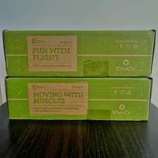 Lot of 2 Kiwi Co Crate STEM Projects Fun with Flight and Moving with Muscles