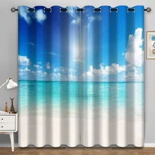 Blackout Curtains Print Drapes Decor for Bedroom Living Room Window Treatment...