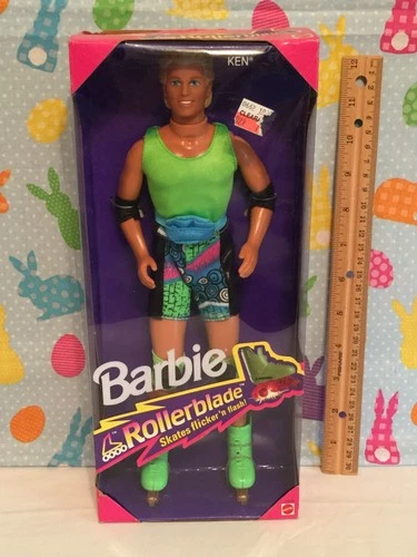 VINTAGE 1991 Mattel BARBIE RollerBlade Skates Flicker N Flash   NIB    (A13)