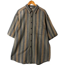 Used THE TERRITORT AHEAD short-sleeved cotton plaid shirt men's size XL