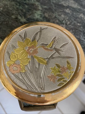 Vintage Collectible Chokin Art Trinket Box 