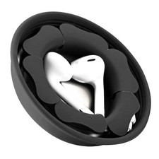 Carbon Black Wired Earbuds Case Cord Organizer Wrap Soft Earbud Storage