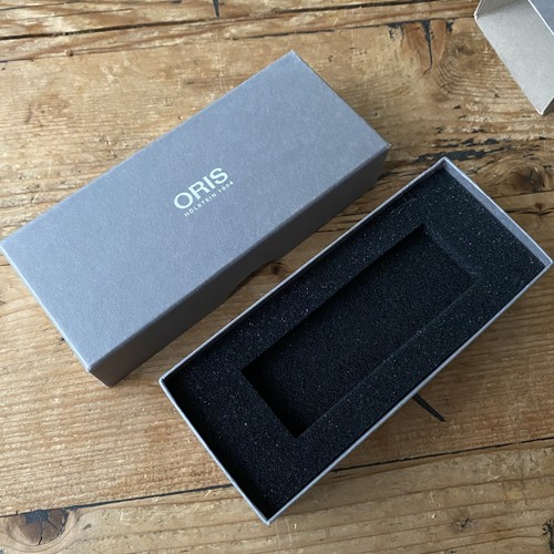 Authentic ORIS Watch Cardboard Box Travel Service Case With Foam Inserts Grey - Picture 5 of 6