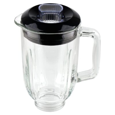 Blender Jar Replacement 5-Cup Glass with Lid Compatible with Multiple Models