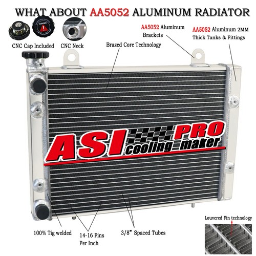 Aluminum Radiator Fits 2010-2013 Polaris Ranger 400/500/800 4x4 EFI/ 6x6 XP 800 - Picture 1 of 9