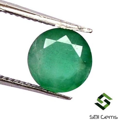 6.80 mm Certified Natural Emerald Round Cut 1.07 CTS Untreated Loose Gemstone - Picture 1 of 6
