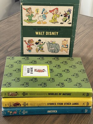 Lot 3-Walt Disneys Worlds of Nature,Stories From Other Lands, America 64  W/ Box