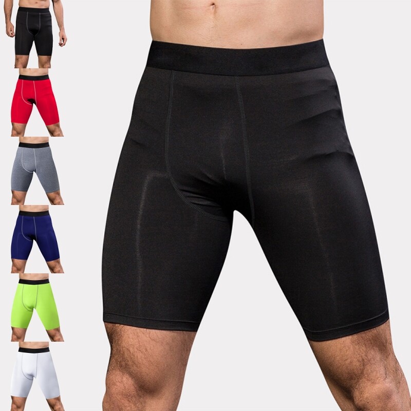 Men Yoga Shorts High Waist Workout Short Pants Mens Stretchy Biker eBay