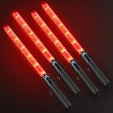 4 Pack Traffic Wand 21 Inch Led Traffic Control Baton Safety Light Wands with...
