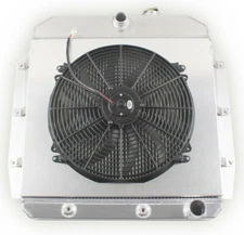 4 Row Radiator+Shroud+Fan For 1955-1959 Chevy GMC Truck Pickup 100/150/3100/3200