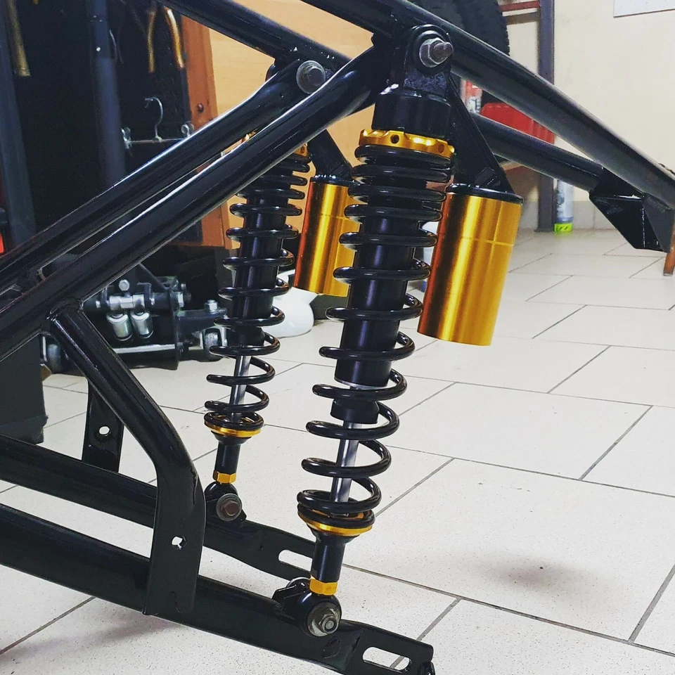 Federbeine 360mm. Gasstoßdämpfer pass.f. Simson S51 S50 S70 S83 SR50 TUNING Blau - Bild 4 von 4