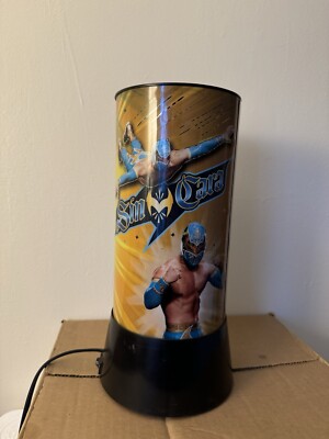 WWE Sin Cara Pro Wrestler Wincraft Cool Rotating Plug-in Lamp 2 Prong Plug