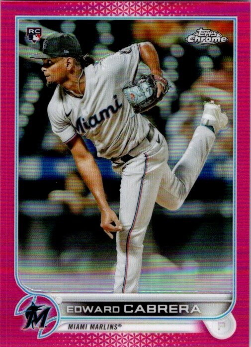 2022 Topps Chrome Magenta Refractor /399 Edward Cabrera #64 Rookie RC