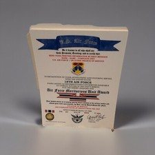 U.S. AIR FORCE / 18TH AIR FORCE - AIR FORCE MERITORIOUS UNIT AWARD CERTIFICATE