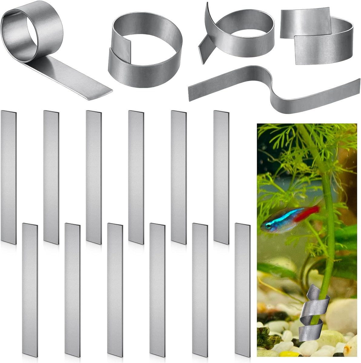 15 Pack Aquarium Plant Weights - Anti-Floating Anchors For Live Aquatic Plants In Fish Tanks-372998