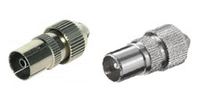 1 X MALE 1 x Female TV COAX ARIEL CONNECTOR PLUGS TV AERIAL FOR CABLE LEAD