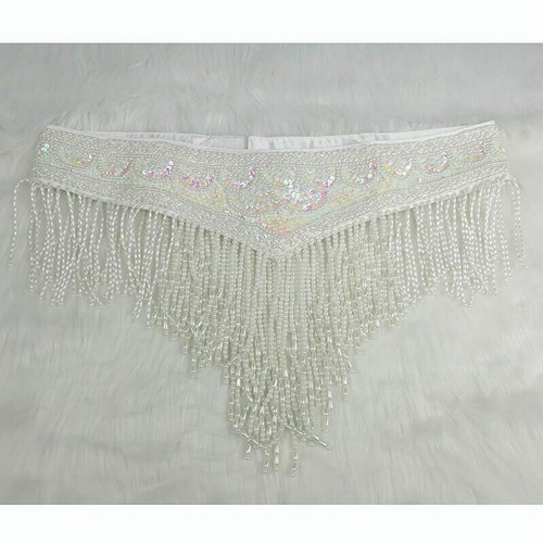 Belly Dance Costume Hip Scarf Wrap Bellydancing Belts Tassel Beads Waist Chain - Picture 13 of 17