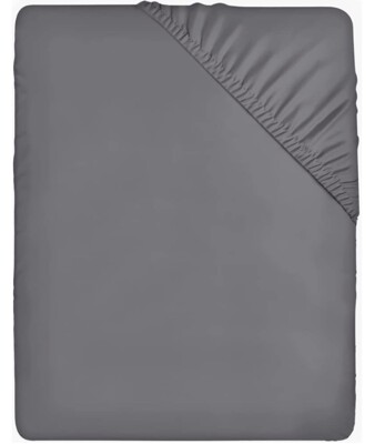 Utopia Bedding - Spannbettlaken 200x200cm - Grau - Gebürstete Polyester